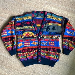 Vintage Australia-themed Emaroo 100% pure wool size L/14